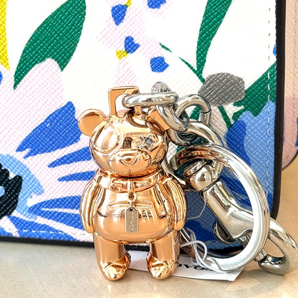 NWT Coach Signature Rose Golf Bear